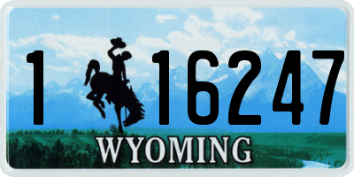 WY license plate 116247