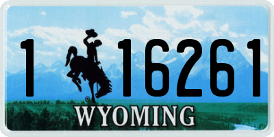 WY license plate 116261