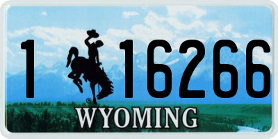 WY license plate 116266