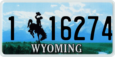 WY license plate 116274