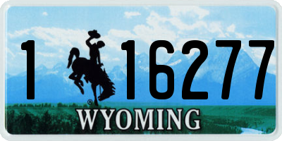 WY license plate 116277