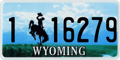 WY license plate 116279