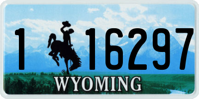 WY license plate 116297