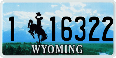 WY license plate 116322