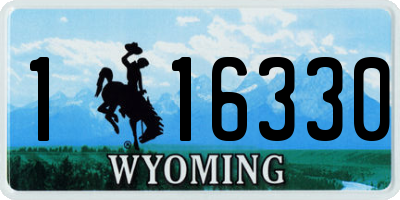 WY license plate 116330