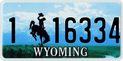 WY license plate 116334