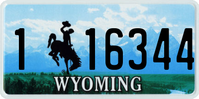 WY license plate 116344
