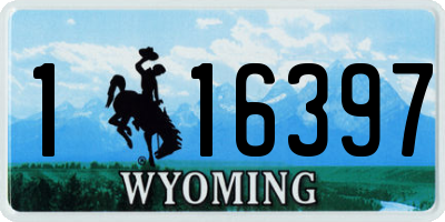 WY license plate 116397