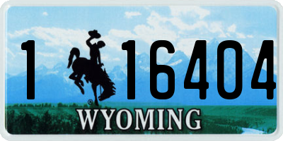 WY license plate 116404