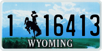 WY license plate 116413