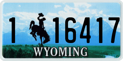 WY license plate 116417