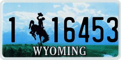 WY license plate 116453