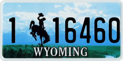 WY license plate 116460