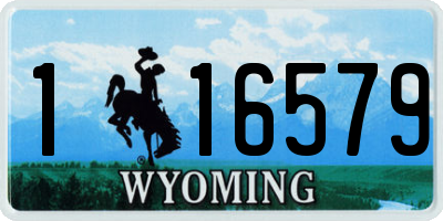 WY license plate 116579