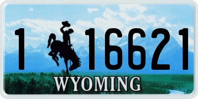 WY license plate 116621