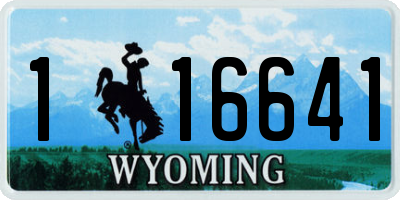 WY license plate 116641