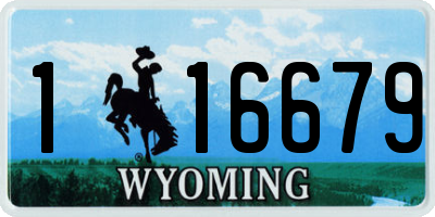 WY license plate 116679