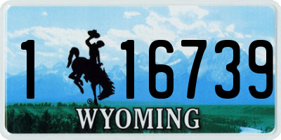 WY license plate 116739