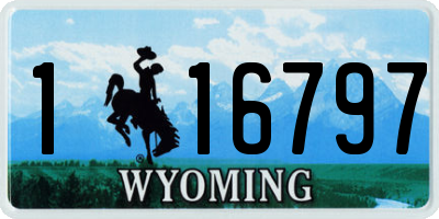 WY license plate 116797