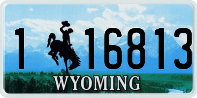 WY license plate 116813