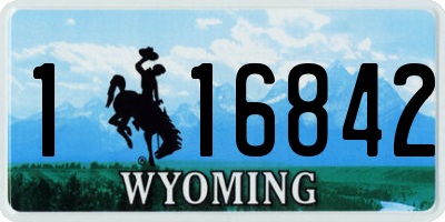 WY license plate 116842