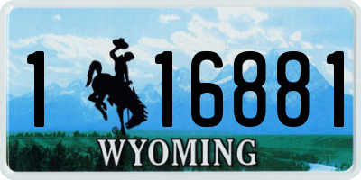 WY license plate 116881
