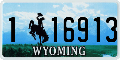 WY license plate 116913