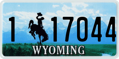 WY license plate 117044