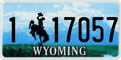 WY license plate 117057