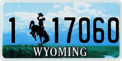 WY license plate 117060