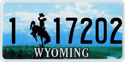 WY license plate 117202