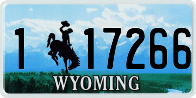 WY license plate 117266