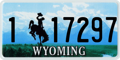 WY license plate 117297