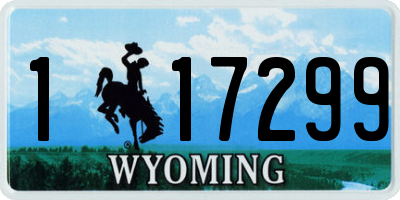 WY license plate 117299