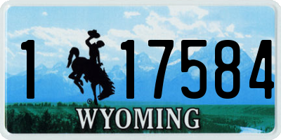 WY license plate 117584
