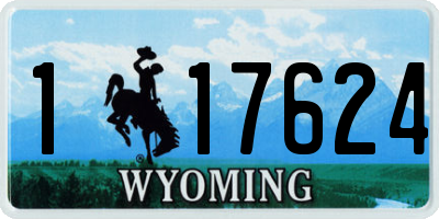 WY license plate 117624