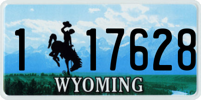 WY license plate 117628