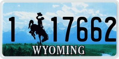 WY license plate 117662