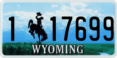 WY license plate 117699
