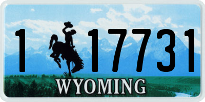 WY license plate 117731