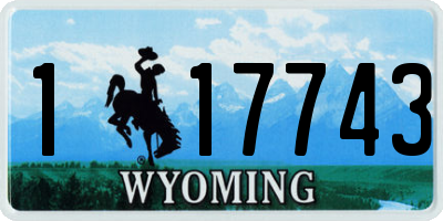 WY license plate 117743