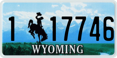 WY license plate 117746