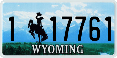 WY license plate 117761