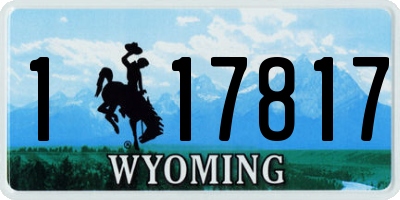 WY license plate 117817