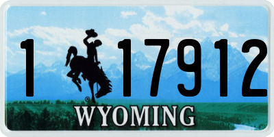 WY license plate 117912