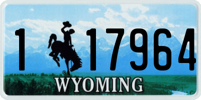 WY license plate 117964