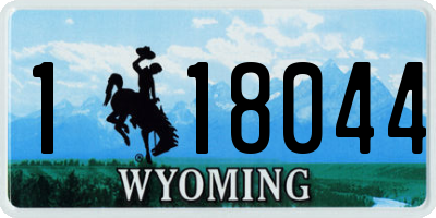 WY license plate 118044