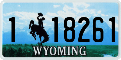 WY license plate 118261