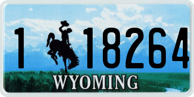 WY license plate 118264
