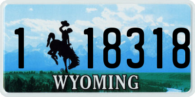 WY license plate 118318